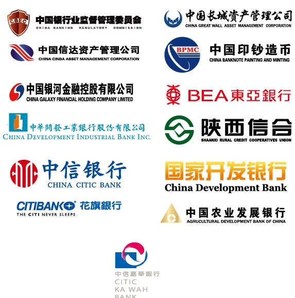 国内各个银行的logo矢量素材图片