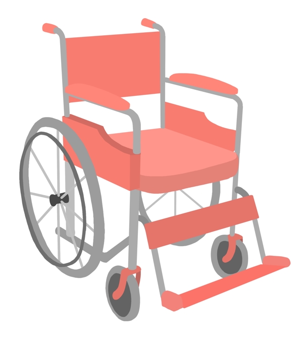 红色医疗器械轮椅