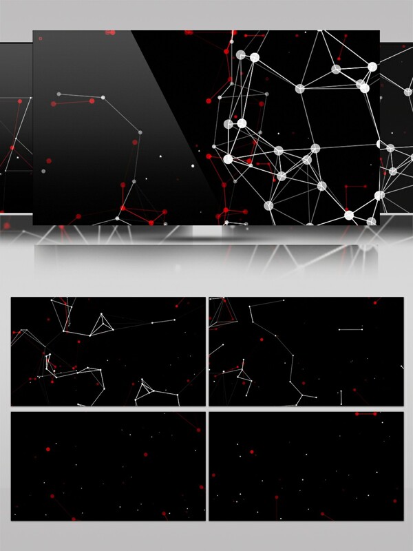 红色星空星星连接高清视频素材