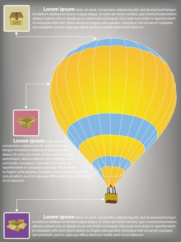 热气球的业务模板矢量01