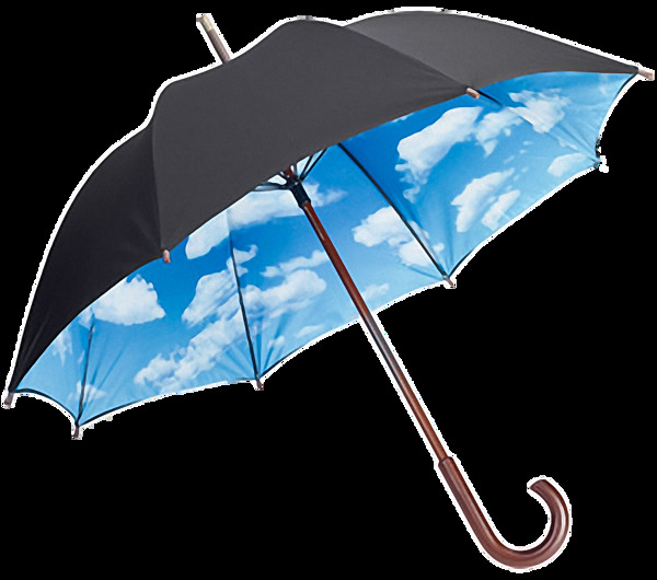 漂亮蓝天背景雨伞免抠png透明素材