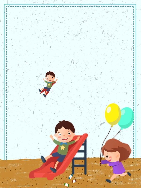 彩绘国际儿童日背景设计