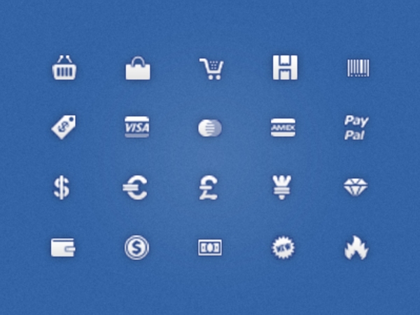 网页购物icon图标设计