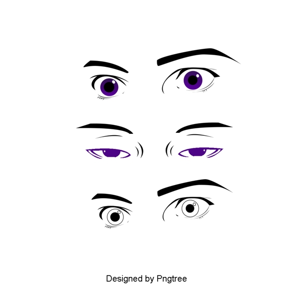 卡通手绘眼睛材料设计