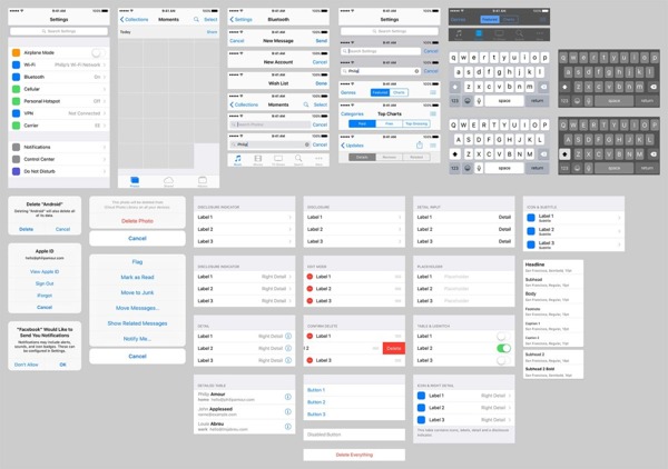 iOS9UI工具包移动手机APP界面UI