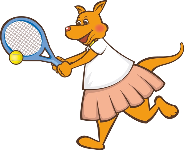 袋鼠打网球