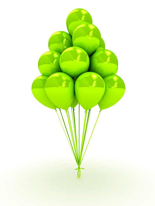 淡绿色气球图片素材