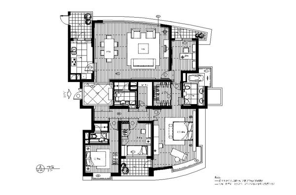 中式四室一厅家装平面图