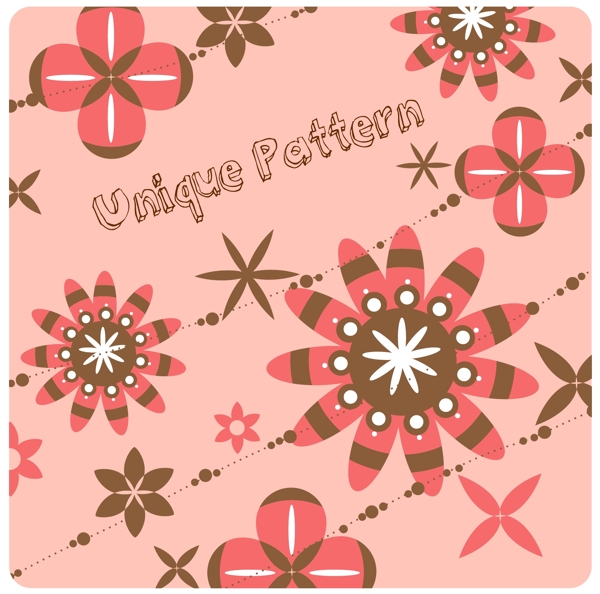 粉红花纹装饰图案