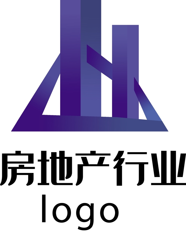 房地产立体企业logo