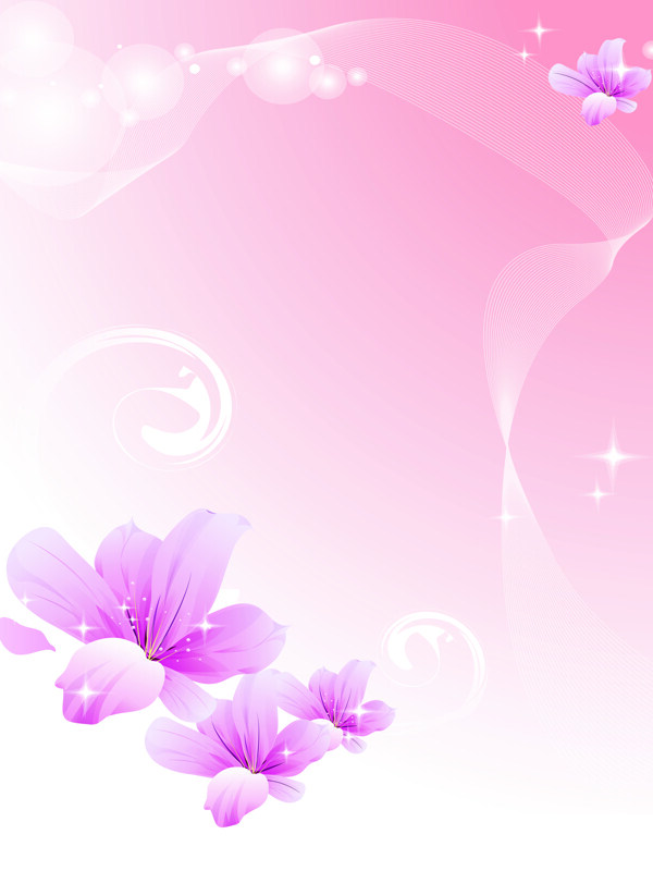粉色梦幻花朵漂亮移门图