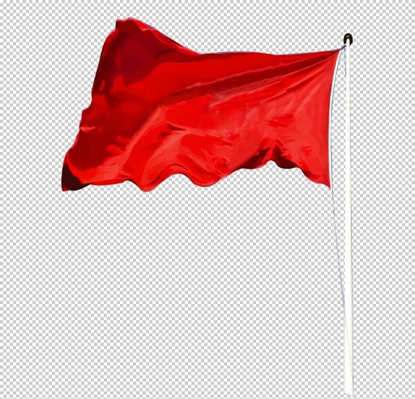 旗帜飘扬飞舞红色海报素材