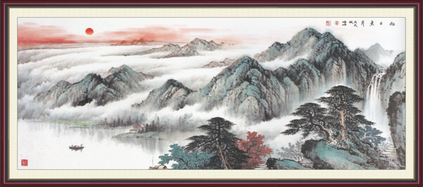 山水装饰画图片