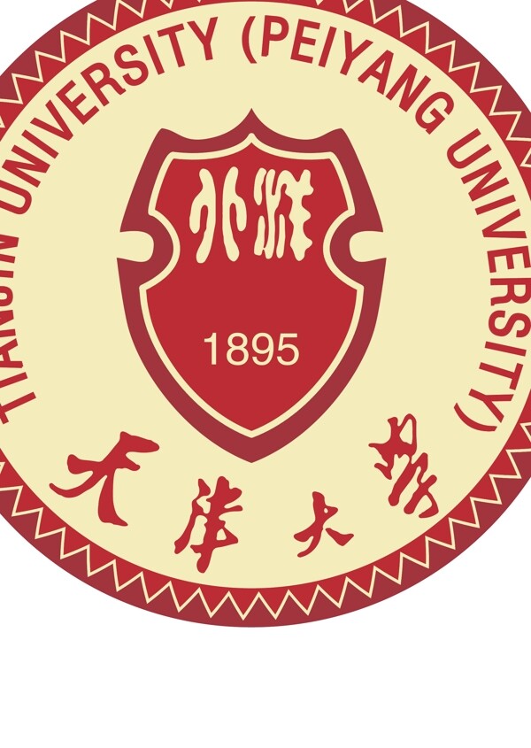 天津大学logo手绘图片