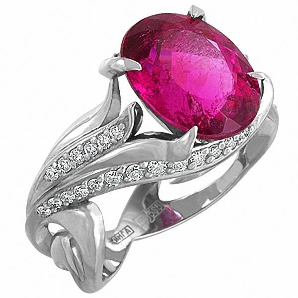 紫色钻石戒指