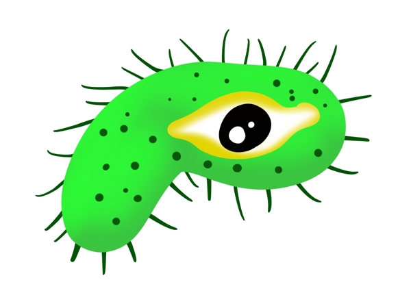 绿色虫子细菌插图