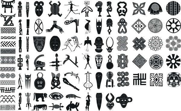 非洲传统名族纹样矢量素材免费下载