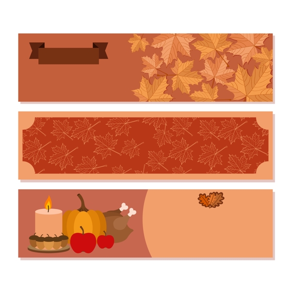 棕色风格感恩节海报模板背景
