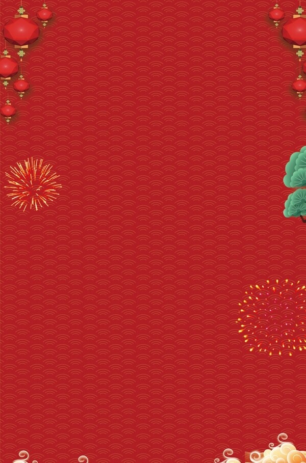 红色新年新春喜庆背景