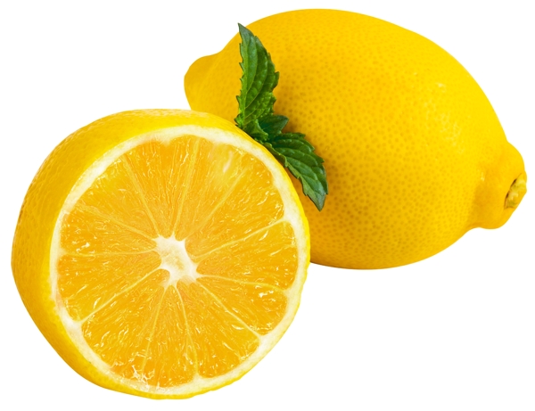 柠檬切开的水果果汁新鲜鲜榨素材