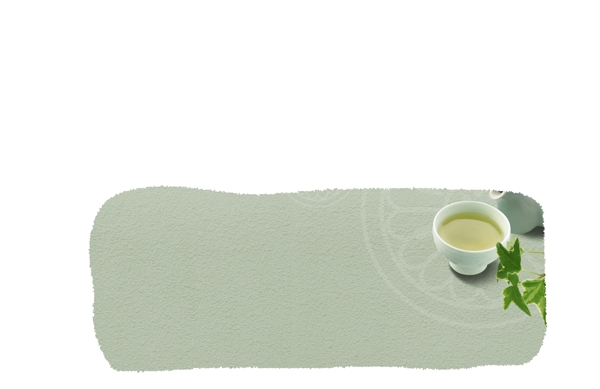 白色瓷器茶具和茶叶背景素材