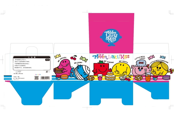 儿童糖果包装展开图设计PSD模板