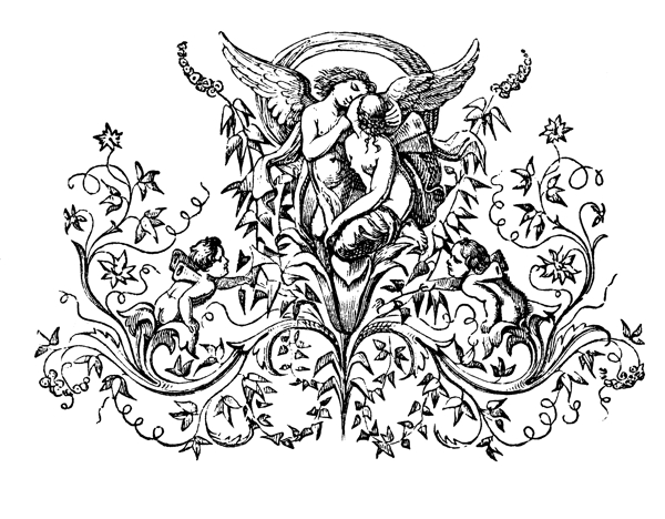 天使宗教神话古典纹饰欧式图案0369