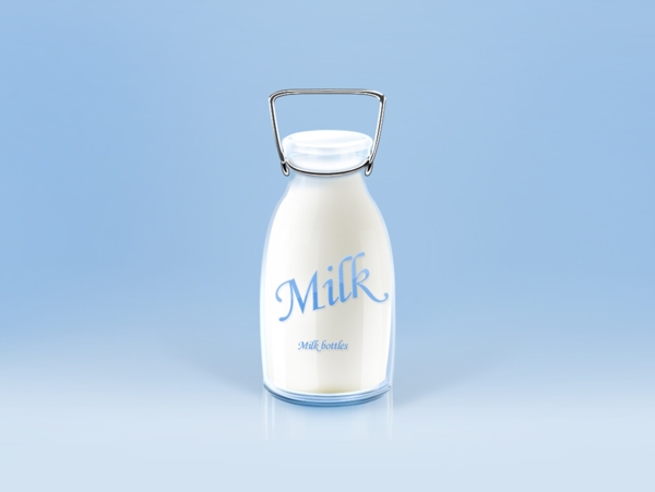 牛奶瓶icon图标psd源文件