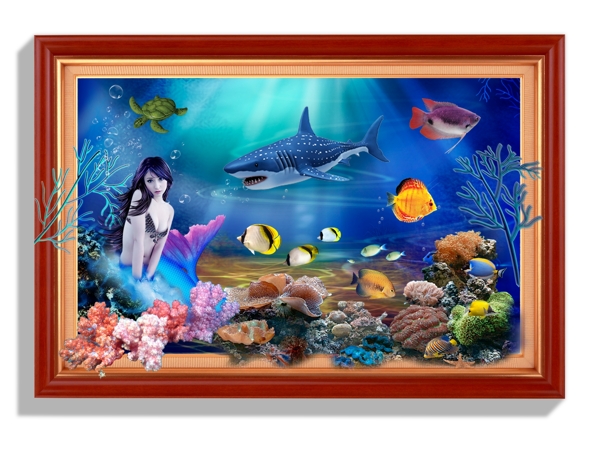 3D美人鱼海底世界