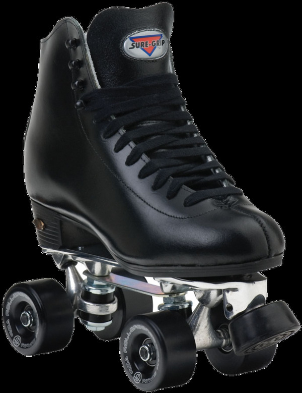 黑色皮质溜冰鞋免抠png透明素材