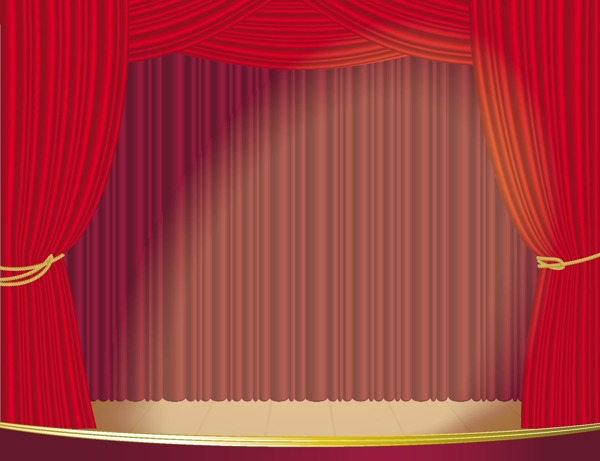 窗帘舞台红色背背景图片