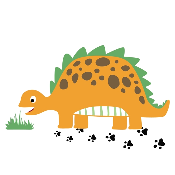 恐龙吃草可爱卡通图集