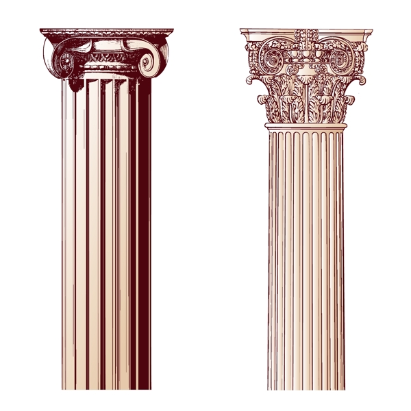 古典的花纹矢量素材欧洲支柱