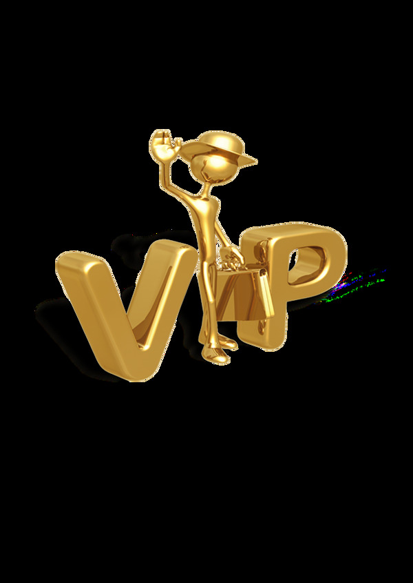 VIP金人png元素素材