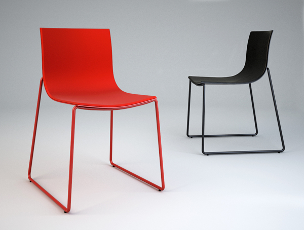 红和黑2个椅子spHausBlackBettyChair3Dmodel