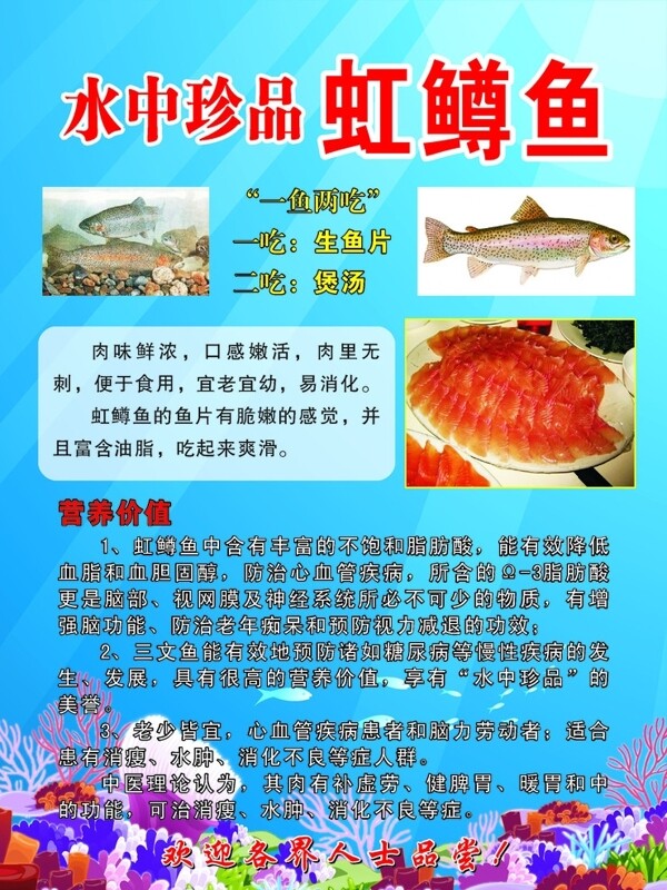 虹鳟鱼海报图片