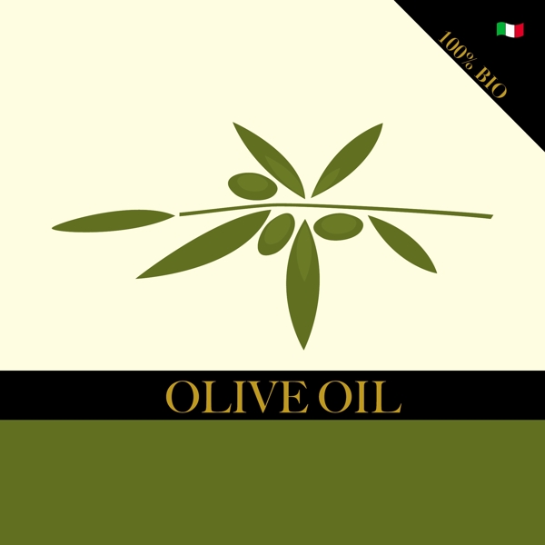 橄榄油瓶贴