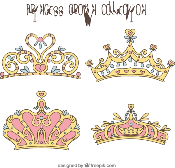 手绘公主皇冠插图