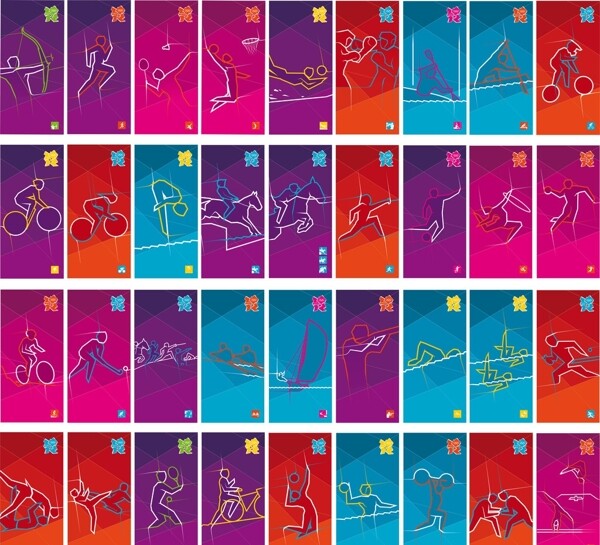 2012年伦敦奥运会体育图标图片