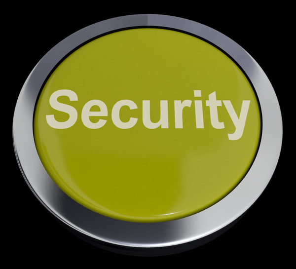 安全按钮显示隐私加密和安全