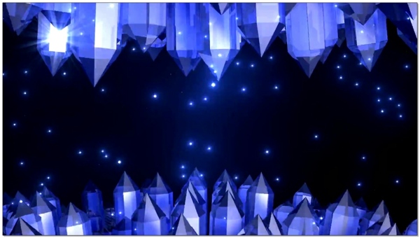 蓝色水晶立体钻石动态视频素材