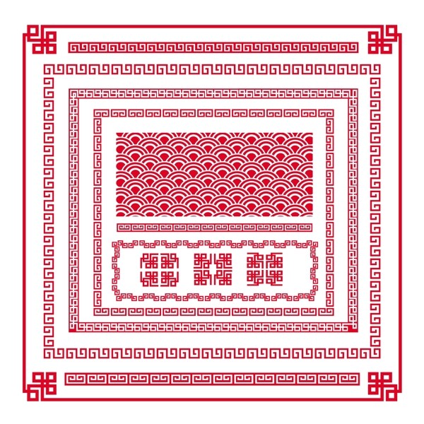 中式复古花纹边框