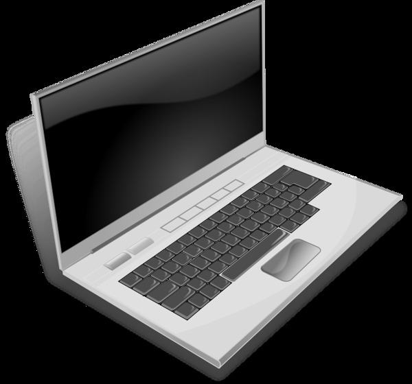 一个灰色的笔记本电脑