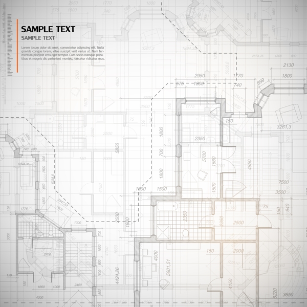 创意的建筑蓝图的背景矢量图片