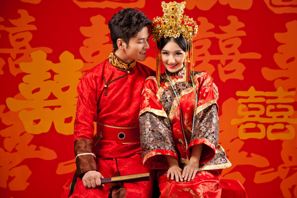 中式古典婚庆摄影图片