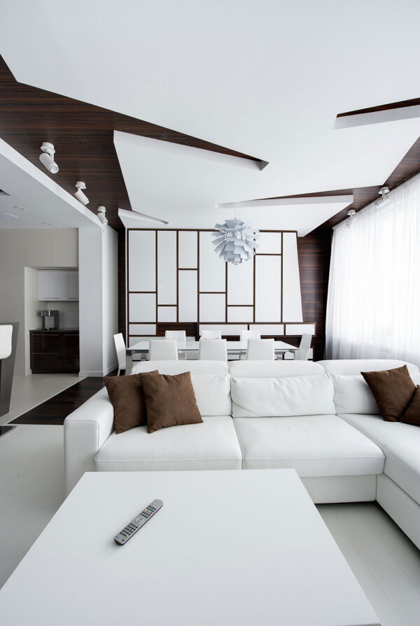 现代简约客厅沙发室内装修效果图