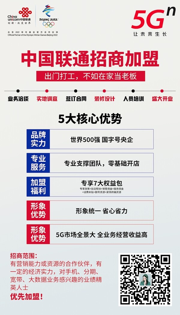 中国联通招商加盟红色5G