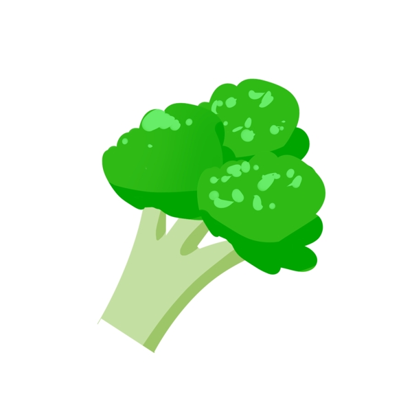 绿色卡通花椰菜