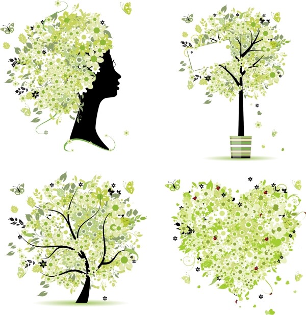 花树图案设计图片