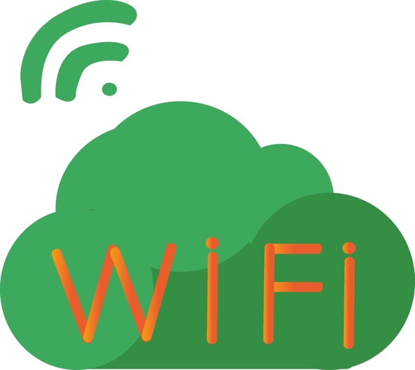 绿色小清新WiFi信号矢量图